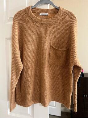 Staccato Camel Knit Sweater with Pocket